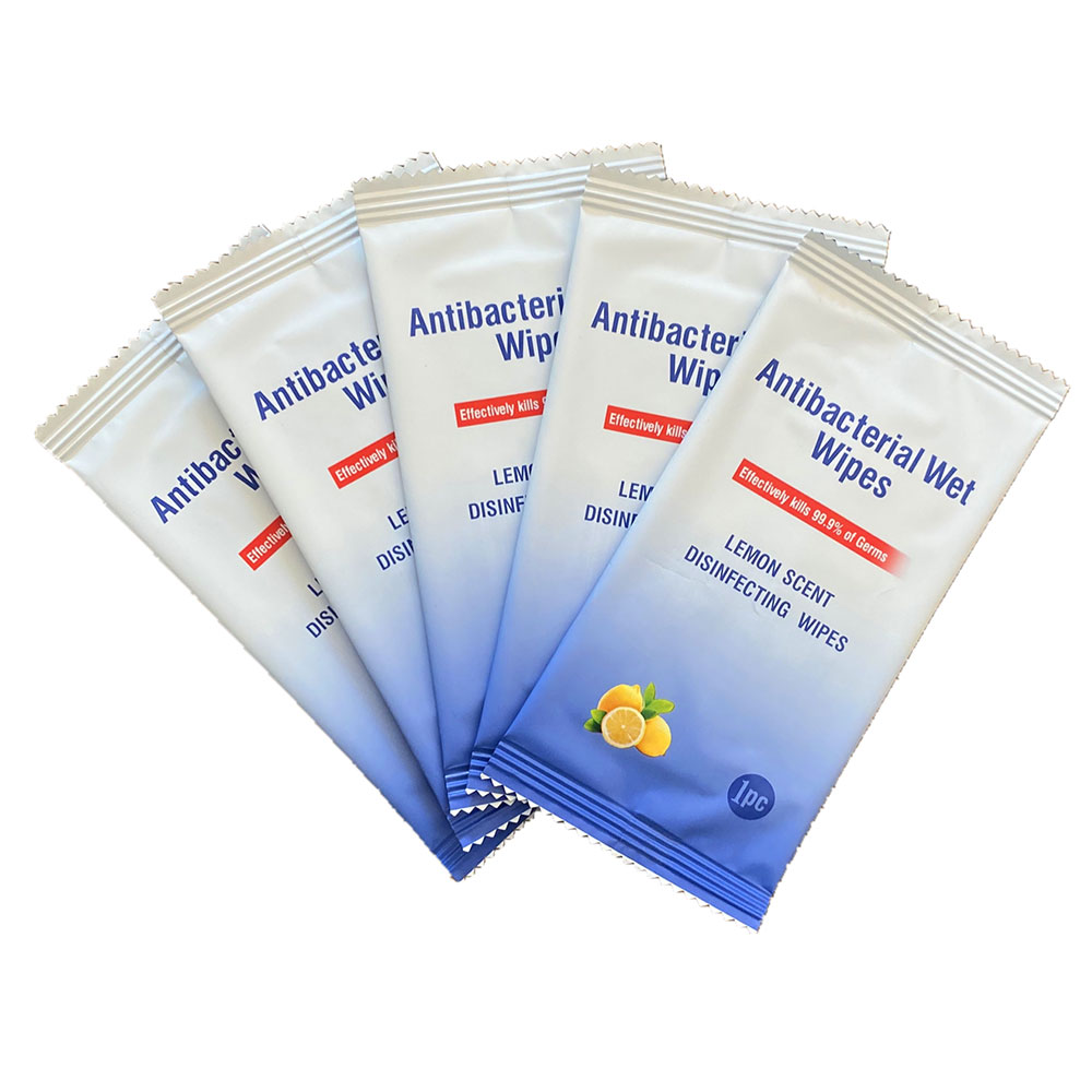 Einzelverpackung Antibakterielle Reinigungstücher